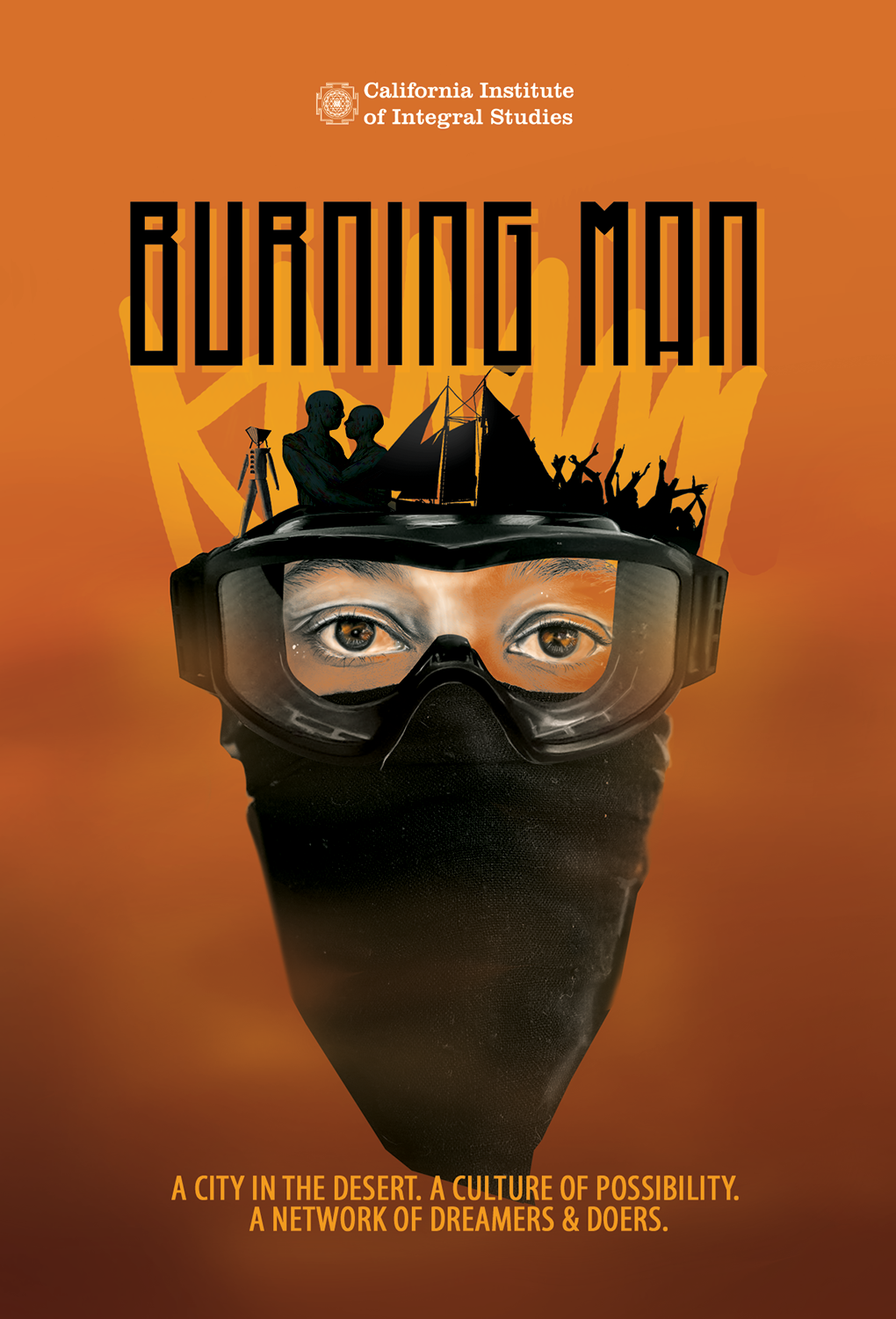 Burning Man Poster Nye Lyn Tho Design